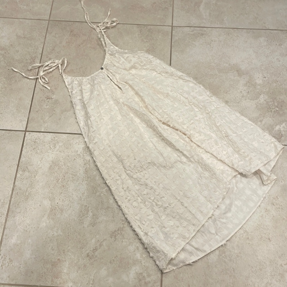 Cream colored loose dress Madewell
